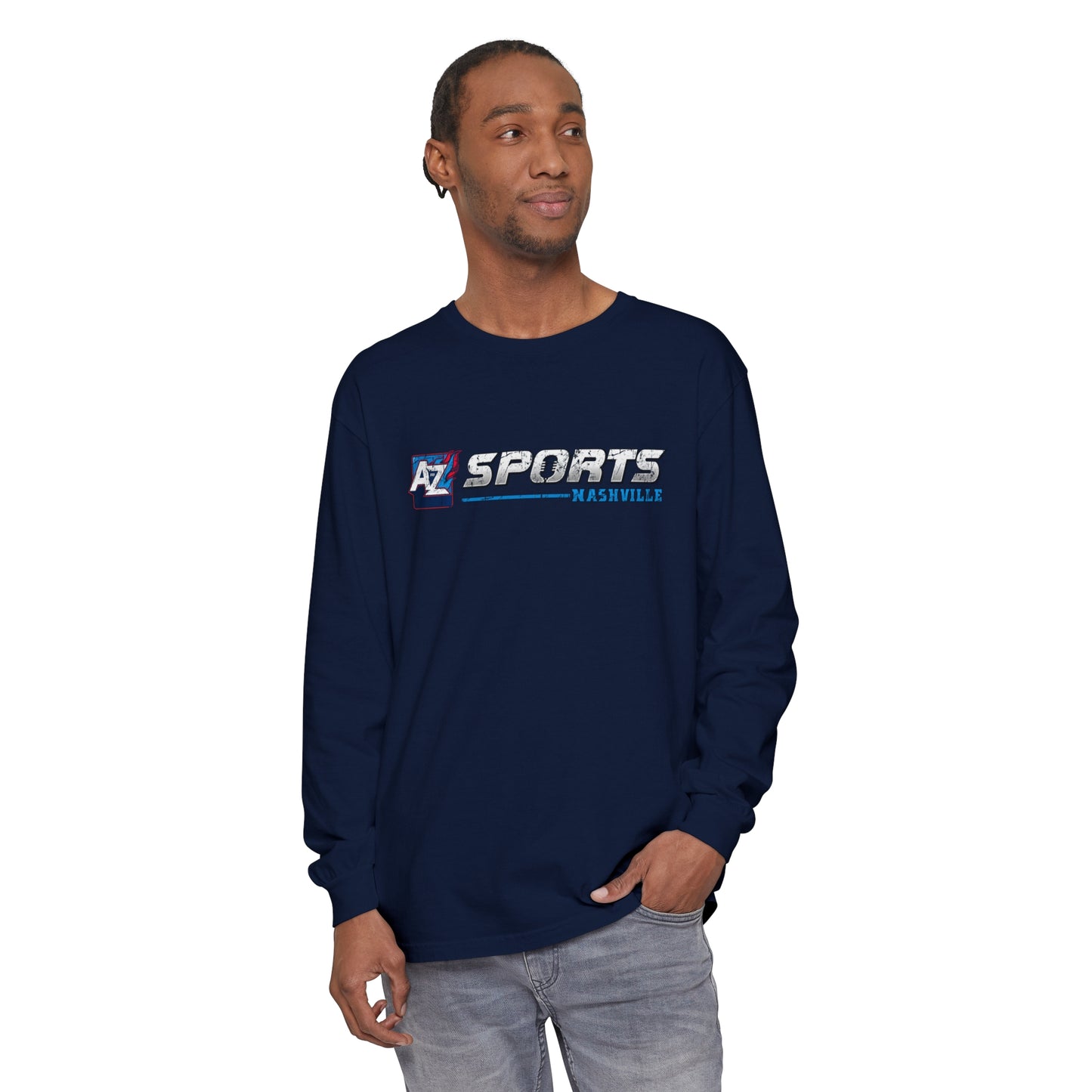 A to Z Sports Nashville Faded Horizontal Logo Long Sleeve T-Shirt