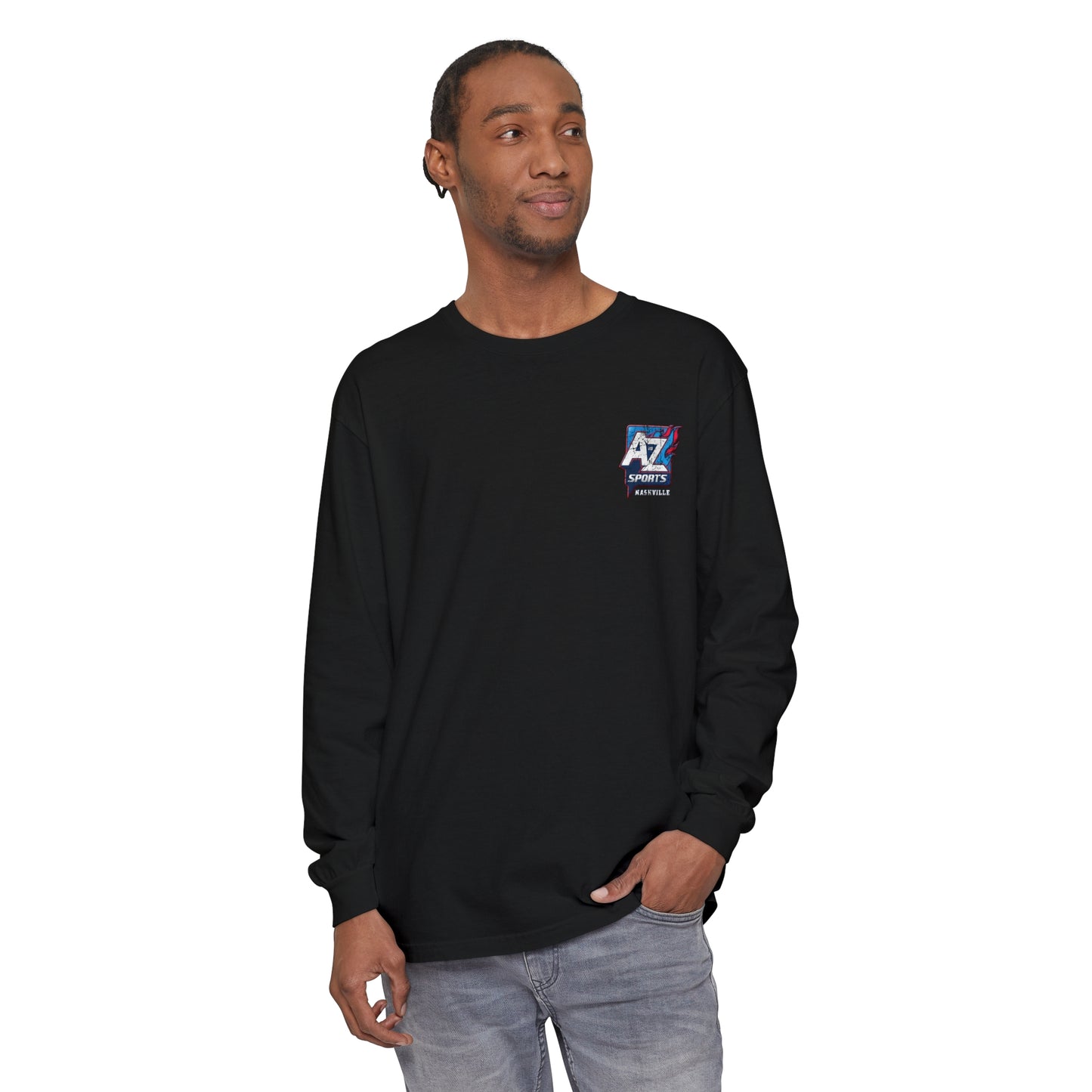 A to Z Sports Nashville Faded Square Chest Long Sleeve T-Shirt