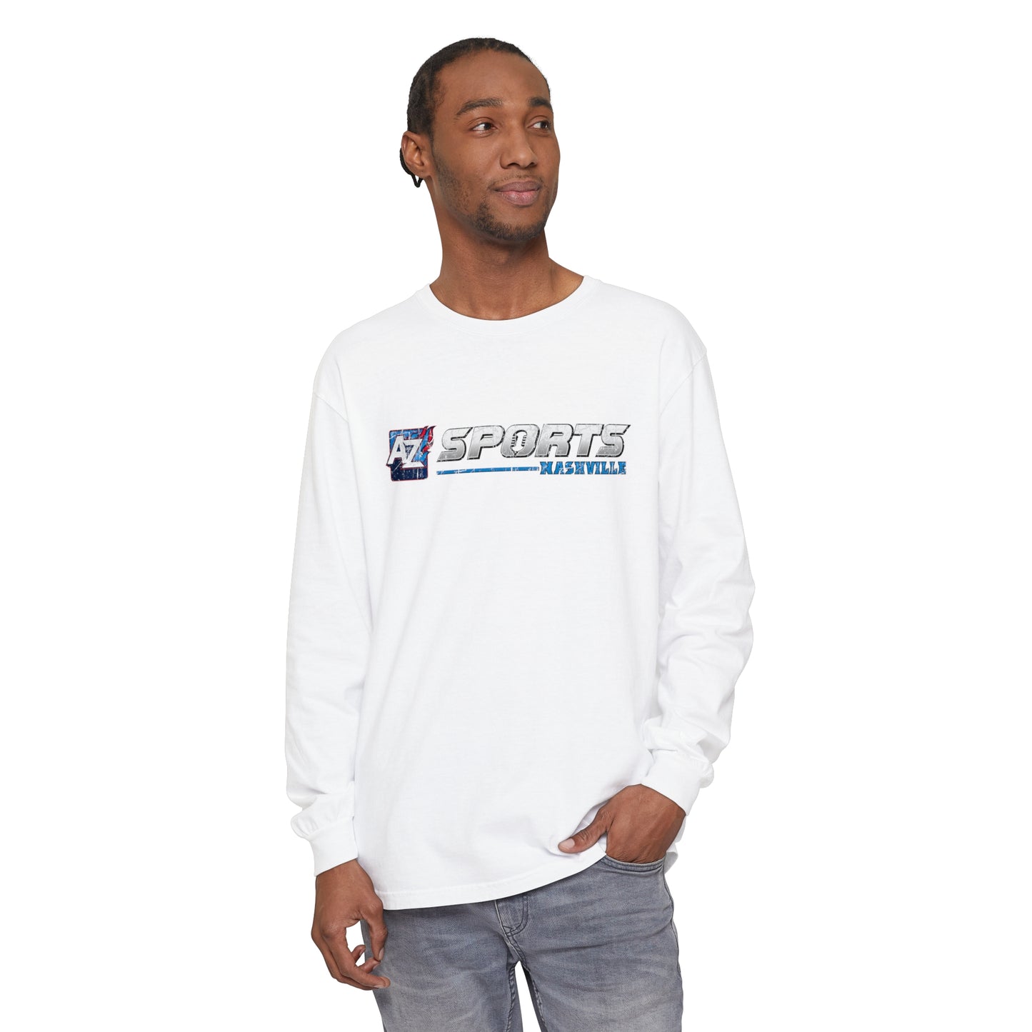 A to Z Sports Nashville Faded Horizontal Logo Long Sleeve T-Shirt