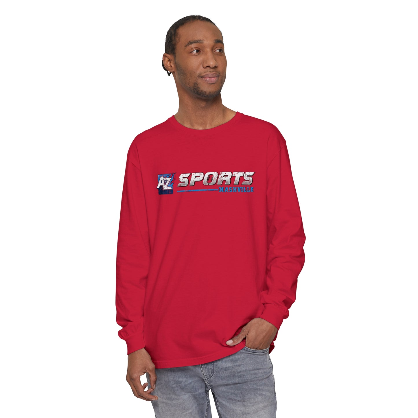 A to Z Sports Nashville Faded Horizontal Logo Long Sleeve T-Shirt