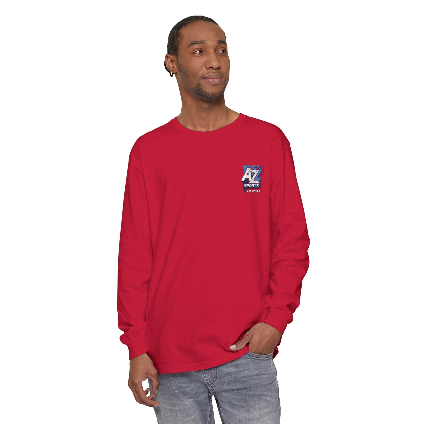 A to Z Sports Nashville Faded Square Chest Long Sleeve T-Shirt