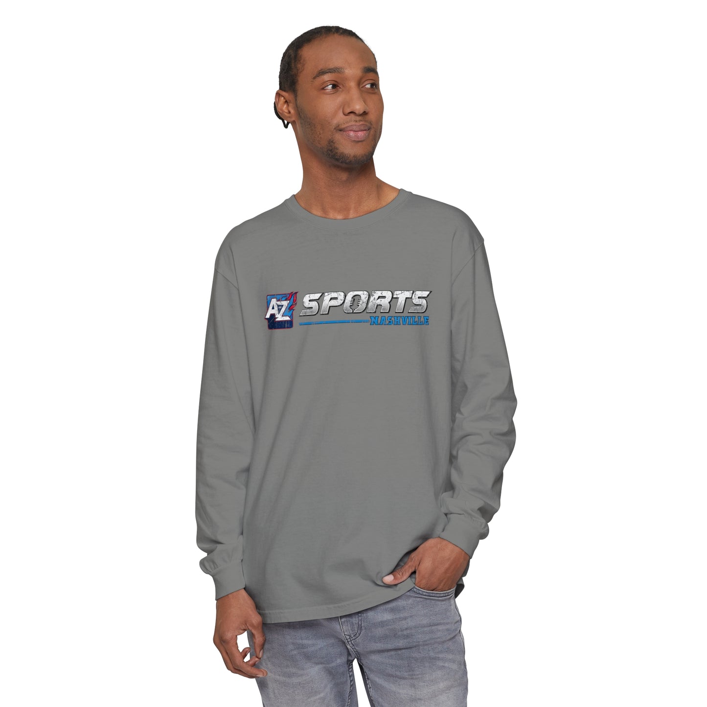 A to Z Sports Nashville Faded Horizontal Logo Long Sleeve T-Shirt