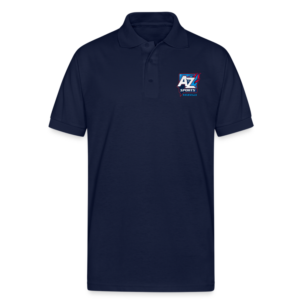 A to Z Sports Nashville Jersey Polo - navy