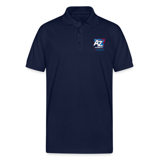 A to Z Sports Nashville Jersey Polo - navy